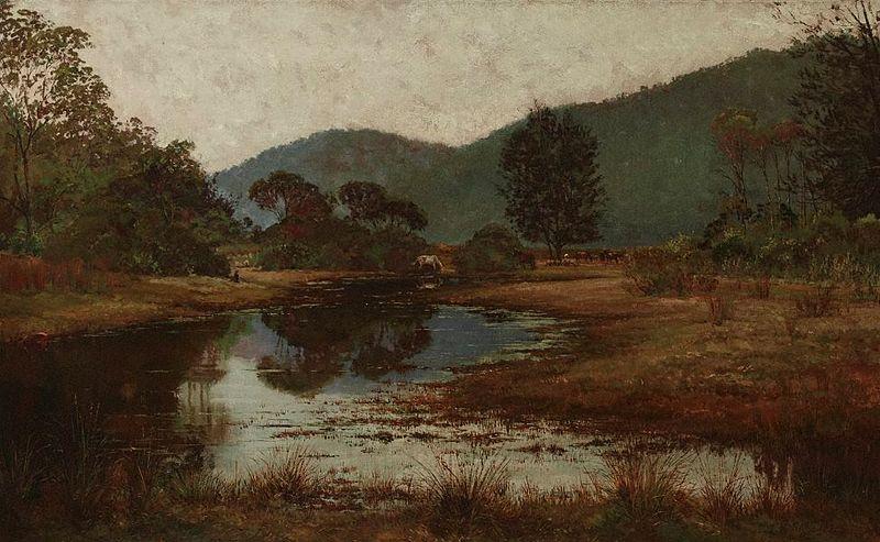 Julian Ashton A Waterhole on the Hawkesbury oil painting picture